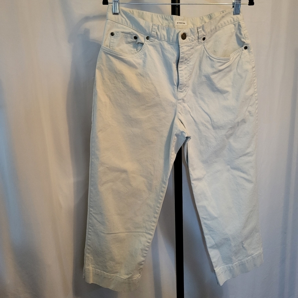 Jones Sport Women's Light Tan Cropped Ankle Pants, Size 10, EUC